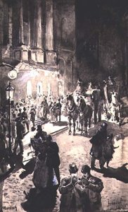 The Door of the Lyceum, Edinburgh (mürekkep ve Çin beyazı) by William G. Burn Murdoch