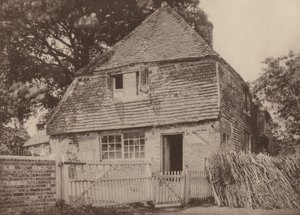 Kilise Bahçesinin Köşesindeki Kulübe, Hellingley, Sussex (b/w fotoğraf) by William Galsworthy Davie