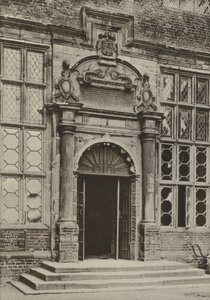 Kapı, Aston Hall, Warwickshire (s/b fotoğraf)