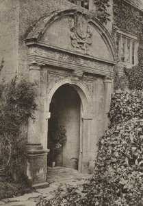Doorway, The Manor, Upper Swell, Gloucestershire (s/b fotoğraf) by William Galsworthy Davie