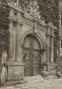 Doorway, The North Doorway, Hatfield House, Herts (s/b fotoğraf) by William Galsworthy Davie