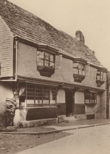 Star Inn, Alfriston, Sussex (b/w fotoğraf) by William Galsworthy Davie