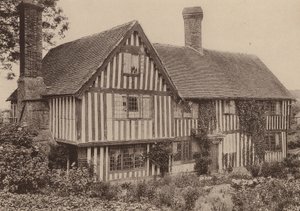 Strean Çiftliği, Sedlescombe, Sussex (b/w fotoğraf) by William Galsworthy Davie