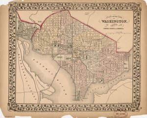 Washington şehrinin planı - Amerika Birleşik Devletleri