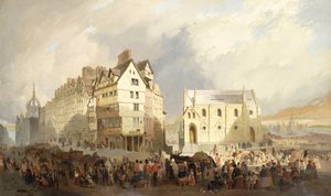 Çim Pazarı'nın görünümü, Edinburgh