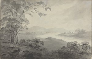 Harabeler ile Nehir Manzarası by William Gilpin