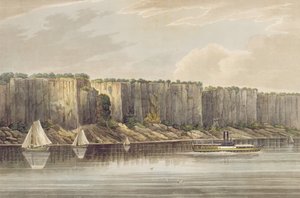 Palisades, No.19 Hudson Nehri Portföyü, J. Hill tarafından oyulmuş, 1821-25