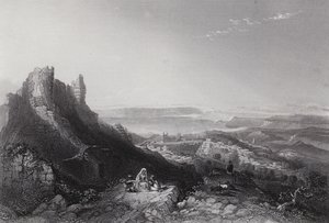 Lake of Tiberias (engraving) by William H. Bartlett