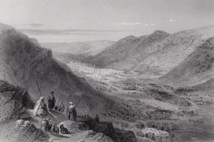 Sichem Vadisi ve Nablous, Antik Shechem (gravür)