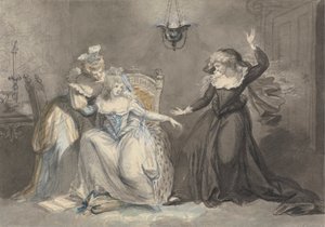 Bir İç Mekanda Üç Kadının Olduğu Dramatik Bir Sahne by William Hamilton