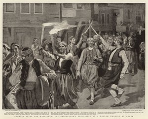 Katliamlar Sonrası Ermenistan, Adana'da Müslüman Düğününde Damat Alayı by William Hatherell