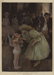 Aşk Tanrısı Tehlikede, İyi Bir Peri (chromolitho) by William Hatherell
