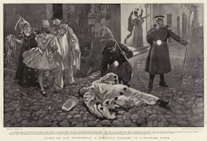 Kül Çarşambası Şafak, İspanyol Kasabasında Karnaval Trajedisi by William Hatherell
