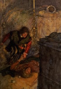 Romeo ve Juliet, Act V Scene 4 (kağıt üzerine sulu boya) by William Hatherell