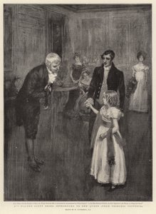 Sir Walter Scott, Kraliçe ile tanıştırılıyor, ardından Prenses Victoria by William Hatherell