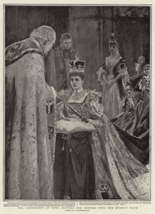 York Başpiskoposu Asayı Kraliçe'nin Eline Veriyor by William Hatherell