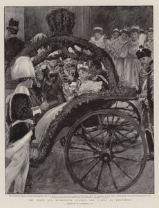 The Bride and Bridegroom leaving the Castle of Ehrenburg  by William Hatherell