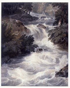 1807 bir pencereden görülen Ambleside de Şelale,