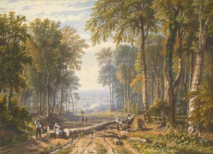Park Place, Henley, Thames Nehri Ötesinde, yak. 1826. by William Havell