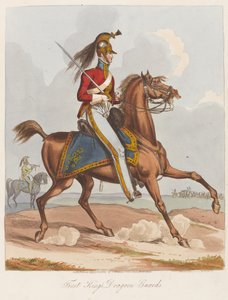 First Kings Dragoon Muhafızları, 1820 (renkli aquatint) by William Heath