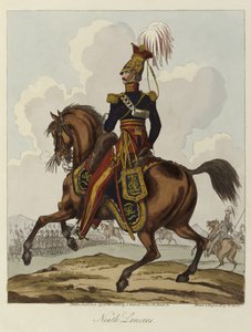 Dokuzuncu Hussars, 1820 (renkli aquatint) by William Heath