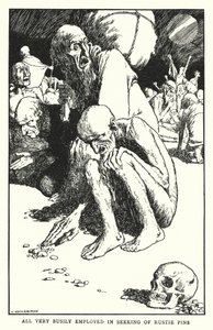 Hepsi paslı iğneler (lito) aramak için çok meşgul by William Heath Robinson