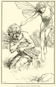 Ariel sık sık ona eziyet ederdi. by William Heath Robinson