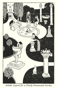 Tamamen Süs Bahçesi (lito) için Sanatsal Düzen by William Heath Robinson