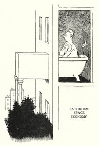 Banyo Alanı Ekonomisi (lito) by William Heath Robinson