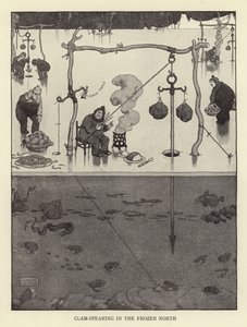 Donmuş kuzeyde midye mızraklama by William Heath Robinson