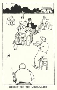Orta Yaşlılar için Kriket (lito) by William Heath Robinson
