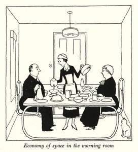 Sabah odasında yer tasarrufu (lito) by William Heath Robinson