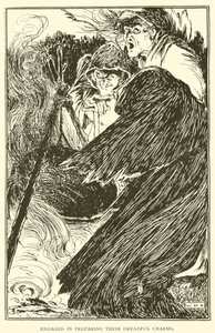Korkunç cazibelerini hazırlamakla meşguller by William Heath Robinson