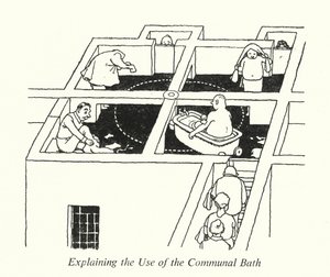 Ortak Banyo Kullanımının Açıklanması (lito) by William Heath Robinson
