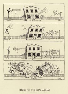 Yeni antenin sabitlenmesi by William Heath Robinson