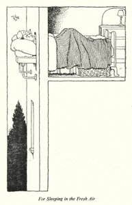 Temiz Havada Uyumak İçin (lito) by William Heath Robinson