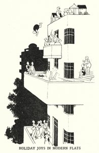 Modern Dairelerde Tatil Keyfi (lito) by William Heath Robinson