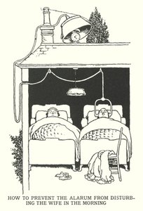Sabah Alarmın Karıyı Rahatsız Etmesi Nasıl Önlenir? by William Heath Robinson
