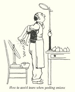 Soğan soyarken (lito) gözyaşı nasıl önlenir by William Heath Robinson