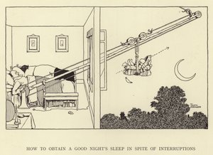 Kesintilere rağmen iyi bir gece uykusu nasıl elde edilir by William Heath Robinson