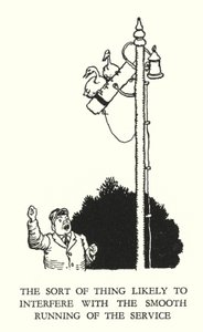 W Heath Robinson (lito) tarafından Demiryolu Ribaldry için İllüstrasyon by William Heath Robinson