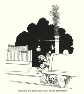 W Heath Robinson (lito) tarafından Demiryolu Ribaldry için İllüstrasyon by William Heath Robinson