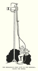 W Heath Robinson (lito) tarafından Demiryolu Ribaldry için İllüstrasyon by William Heath Robinson