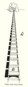 W Heath Robinson (lito) tarafından Demiryolu Ribaldry için İllüstrasyon by William Heath Robinson