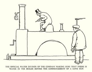 W Heath Robinson (lito) tarafından Demiryolu Ribaldry için İllüstrasyon by William Heath Robinson