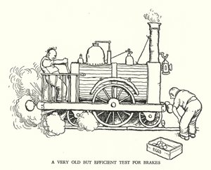 W Heath Robinson (lito) tarafından Demiryolu Ribaldry için İllüstrasyon by William Heath Robinson
