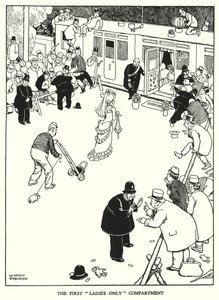 W Heath Robinson (lito) tarafından Demiryolu Ribaldry için İllüstrasyon by William Heath Robinson