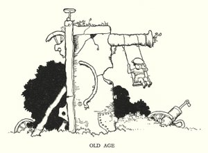 W Heath Robinson (lito) tarafından Demiryolu Ribaldry için İllüstrasyon by William Heath Robinson