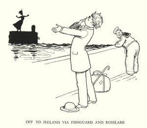 W Heath Robinson (lito) tarafından Demiryolu Ribaldry için İllüstrasyon by William Heath Robinson