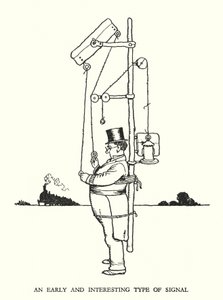 W Heath Robinson (lito) tarafından Demiryolu Ribaldry için İllüstrasyon by William Heath Robinson